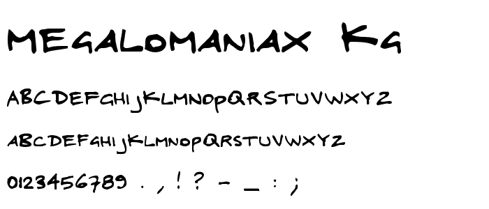 Megalomaniax KG font